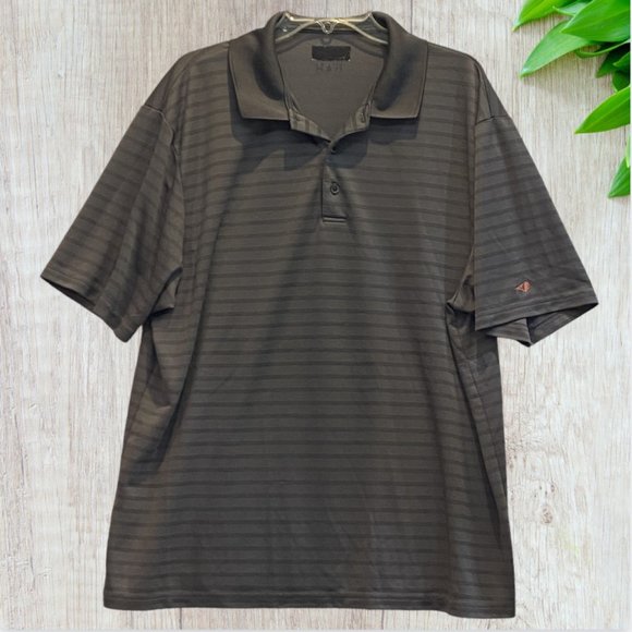 PERRY ELLIS -- Polo Shirt, Large Man, Short Sleeved, Button Down Collar - Picture 2 of 9